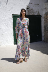 vestido largo de verano estampado floral