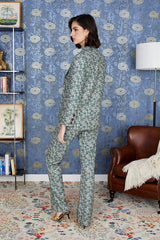 chaqueta estampado verde y de material natural luna llena