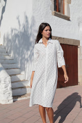 vestido camisero en color blanco