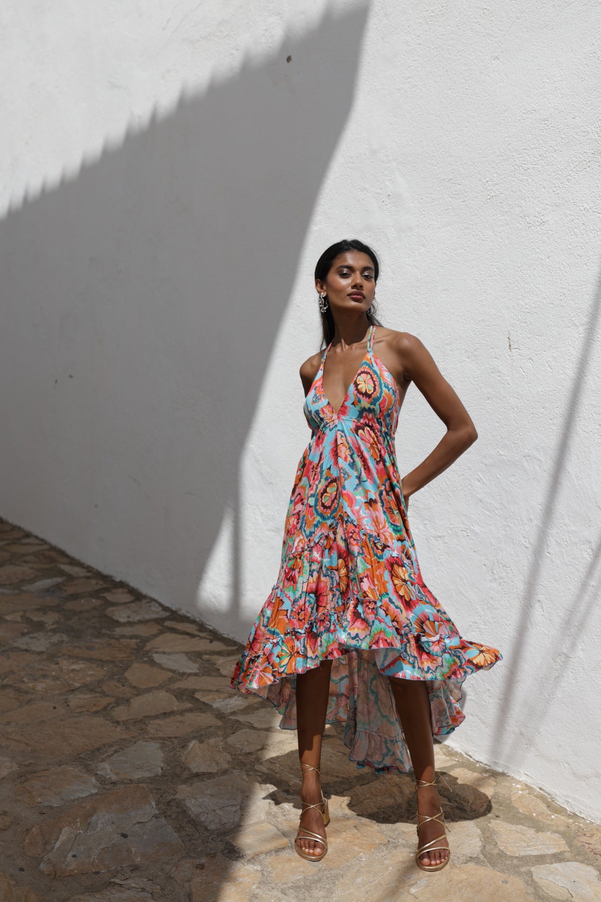 Abito lungo Valeria Collezione Hawaii PH221 – Luna Llena