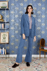 chaqueta azul bonita chaqueta de buena calidad luna llena