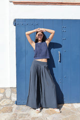 pantalon de ciada fluida color azul marino