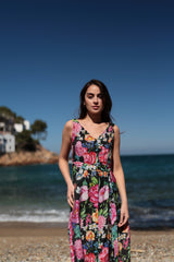 vestido flores estampado