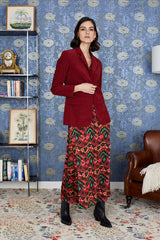 chaqueta roja moda mujer luna llena