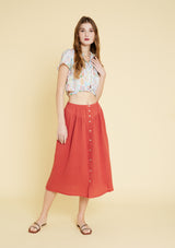 Buttoned skirt CK136