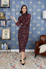 Vestido Renata burdeos ND53