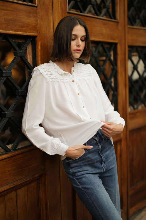 blusa blanca de moda boho luna llena