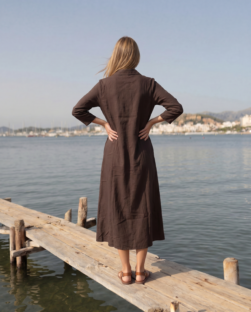 cala shirt dress Cala Khadi Cotton Mini Dress L/XL, rose-gold