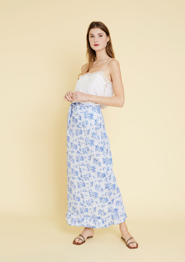 Blue sarong skirt PT72