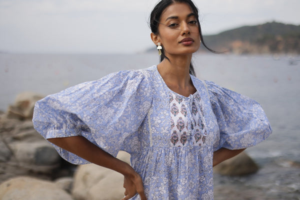 vestido boho estampado de flores maravilloso playa luna llena