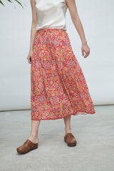 Marrakech Print Long Skirt QT138